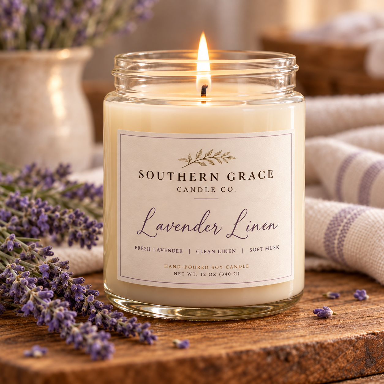 Lavender Linen candle